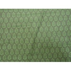 Cotton Silk Jacquard 1 Green Fabric